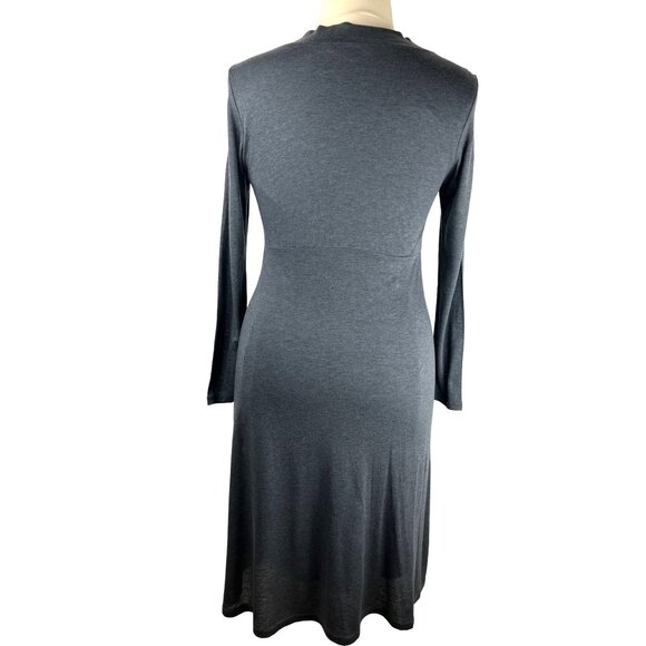 FALL Back to School Minimalist Luxury BODEN Grey Knit Maxi Dress, Women's 10L - Picture 7 of 16
